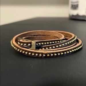 Brown leather bracelet